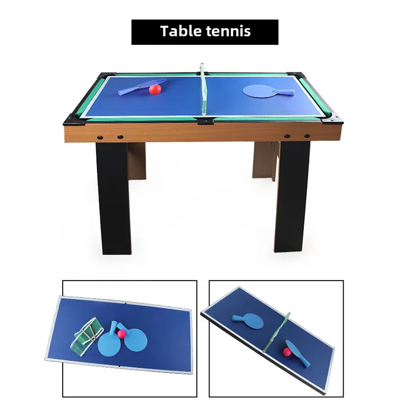 Langırt, Hava Hokeyi, Masa Tenisi ve Bilardo içeren 4'ü 1 Arada Çoklu Oyun Masası