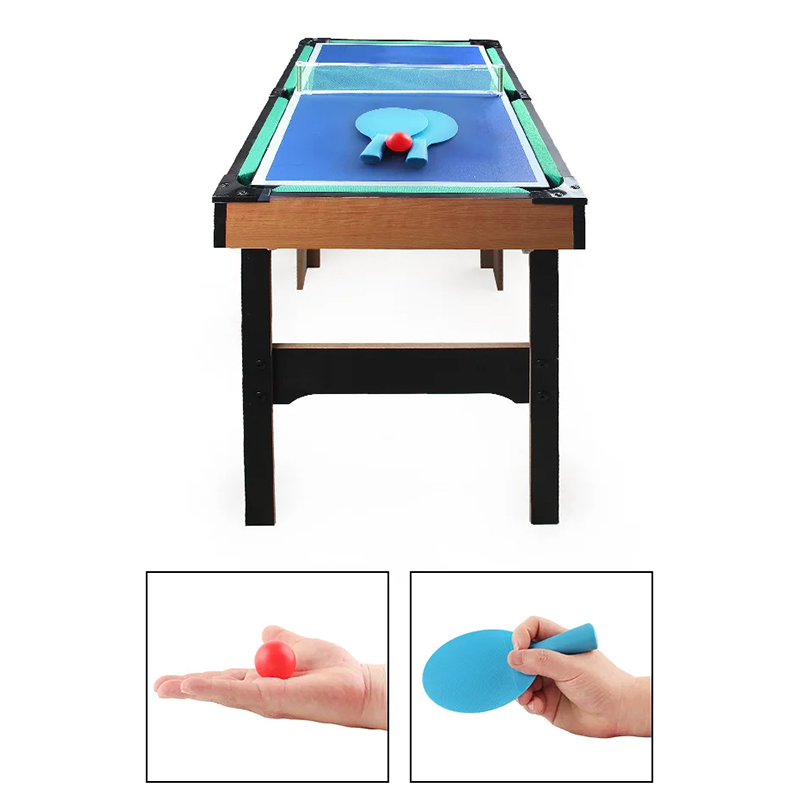 Langırt, Hava Hokeyi, Masa Tenisi ve Bilardo içeren 4'ü 1 Arada Çoklu Oyun Masası