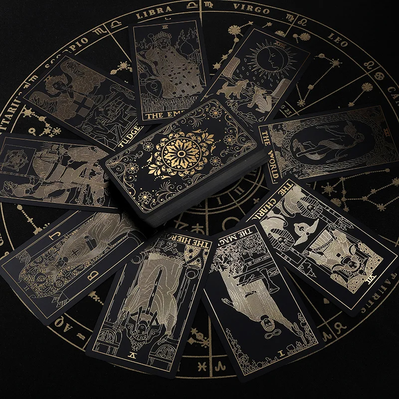Siyah PVC Klasik Tarot Kartları