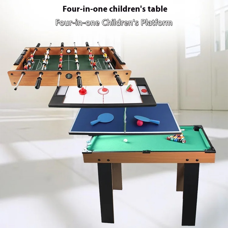 Langırt, Hava Hokeyi, Masa Tenisi ve Bilardo içeren 4'ü 1 Arada Çoklu Oyun Masası