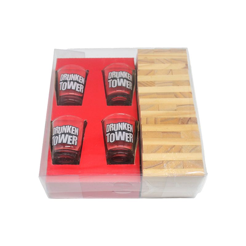 Shot Bardaklı Ahşap İçki Jenga Seti