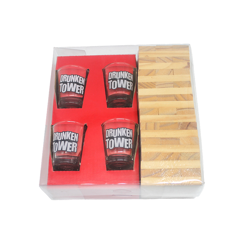 Shot Bardaklı Ahşap İçki Jenga Seti