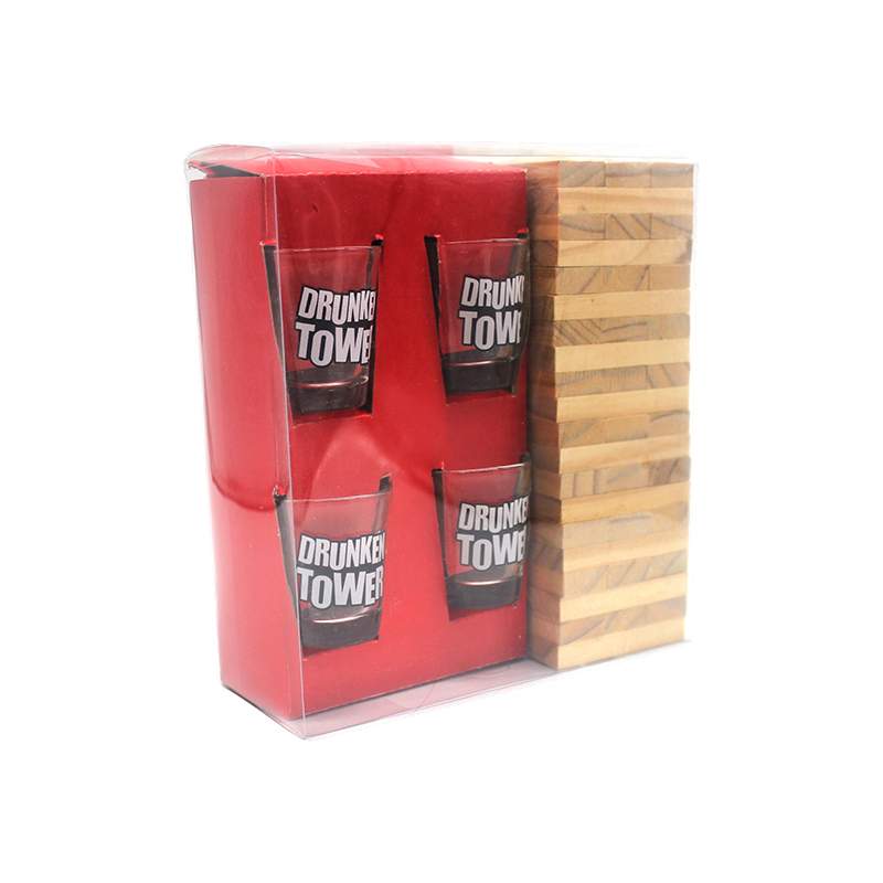 Shot Bardaklı Ahşap İçki Jenga Seti