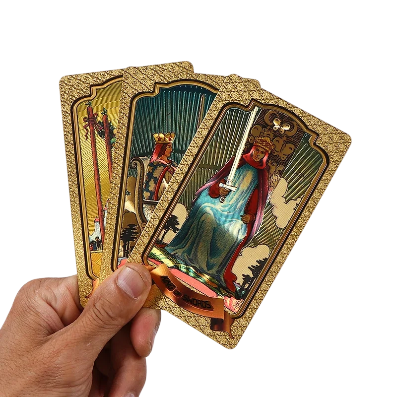 Premium Altın Folyo Tarot Kartları Seti
