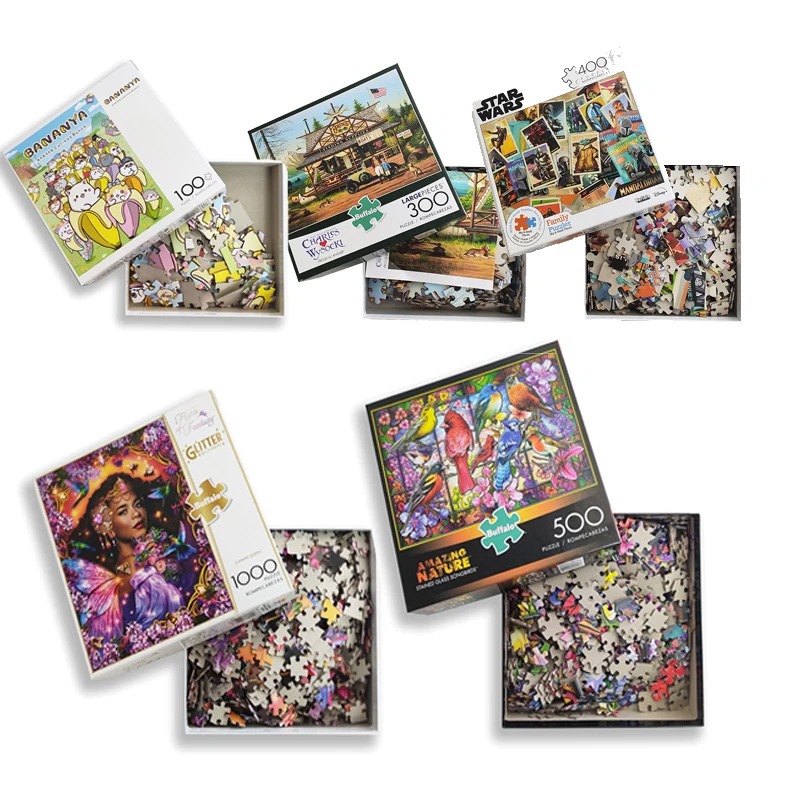 Çok Renkli Puzzle Seti - Klasik Yapboz Aksesuarları Koleksiyonu