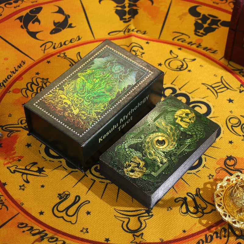 Mistik Yeşil ve Altın Sürümü - Kesulu Mitoloji Tarot Kartları