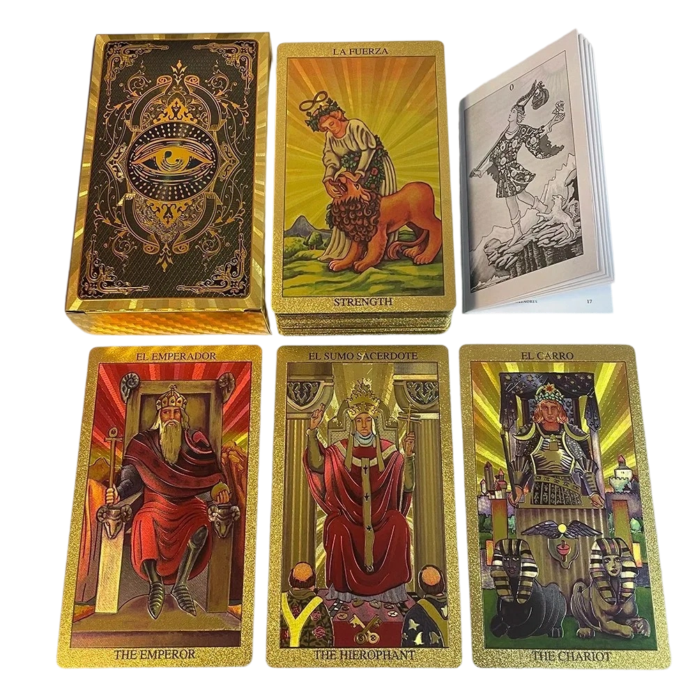 Premium Altın Folyo Tarot Kartları Seti