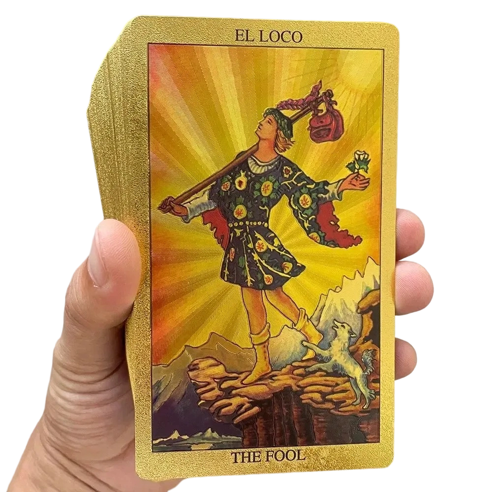 Premium Altın Folyo Tarot Kartları Seti