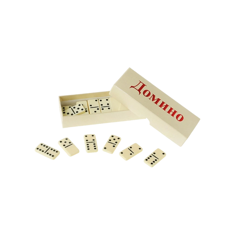 Fildişi Kaplamalı Geleneksel Çift Altılı Domino Seti