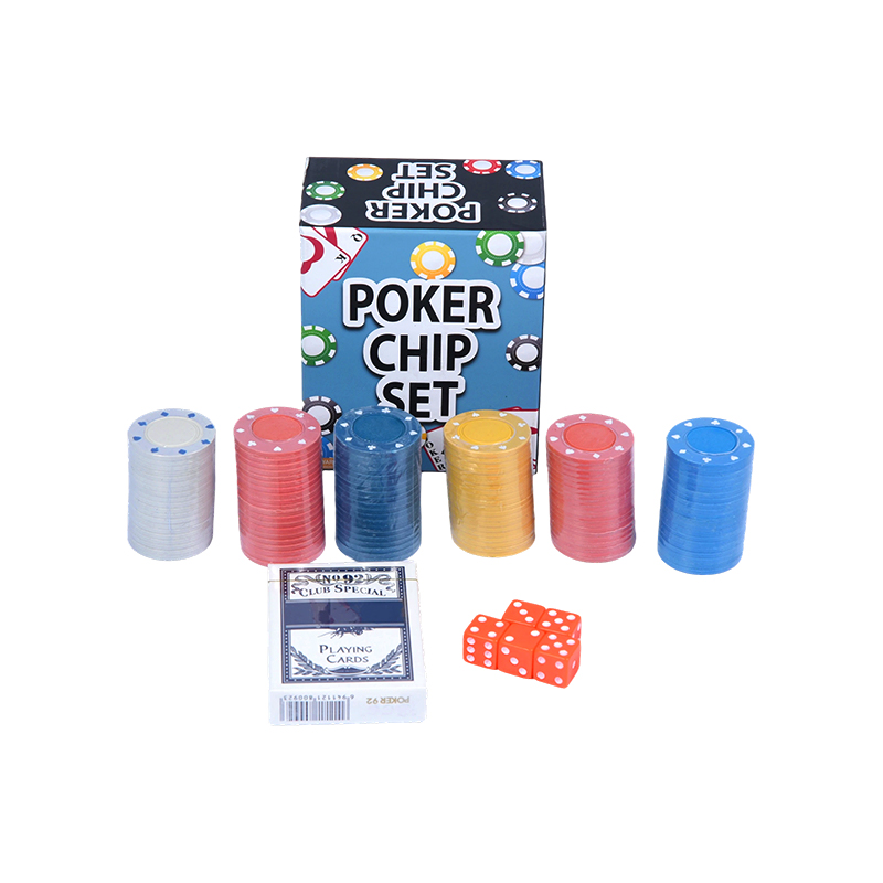 Renkli Çipler, Oyun Kartları ve Zar Poker Çipi Seti ile tamamlayın