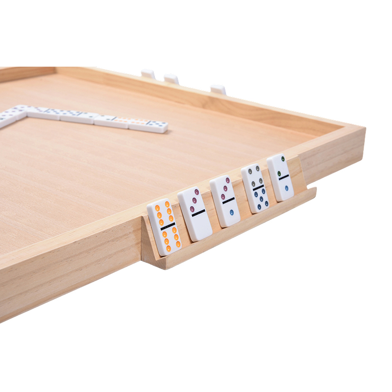 Taşınabilir Tepsili Ahşap Oyun Aksesuar Panosu Domino'ya Özel Yerleşim