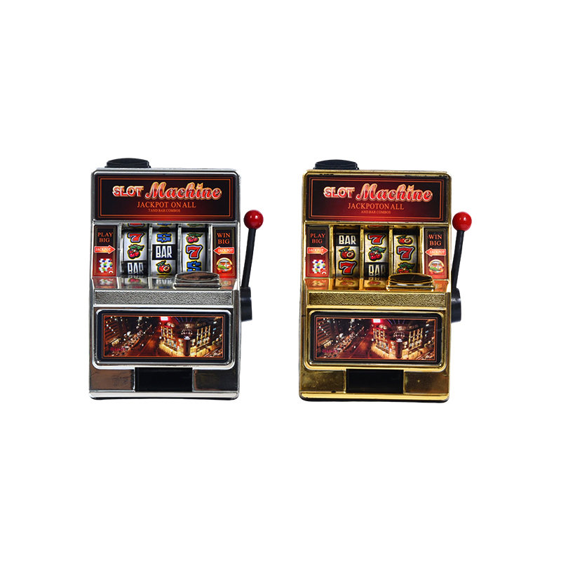 Klasik Mini Slot Makinesi Oyuncağı – Gümüş ve Altın İkili Paket