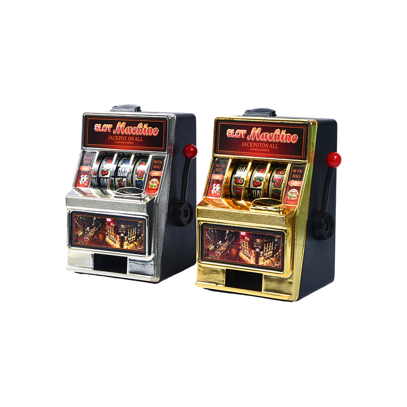 Klasik Mini Slot Makinesi Oyuncağı – Gümüş ve Altın İkili Paket