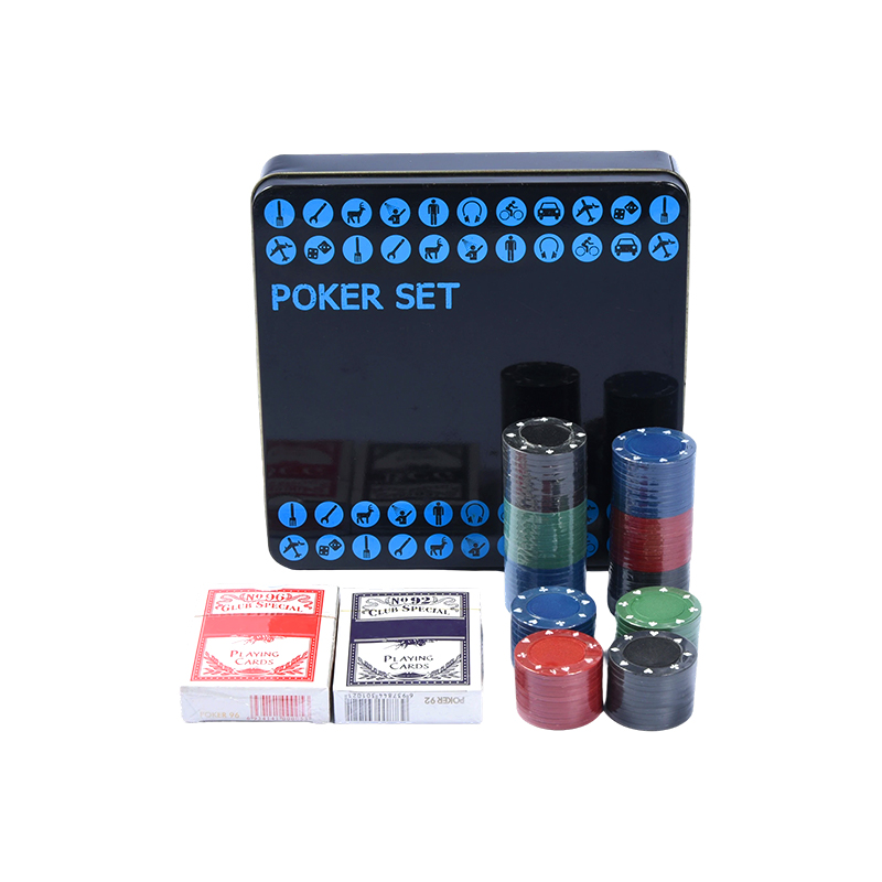 Metal Teneke Siyah Poker Seti - Çipler, Kartlar ve Aksesuarlarla Tamamlandı