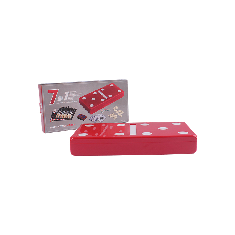 Red Polka-Dot Edition - Klasik Domino ve Cribbage Kombo Seti