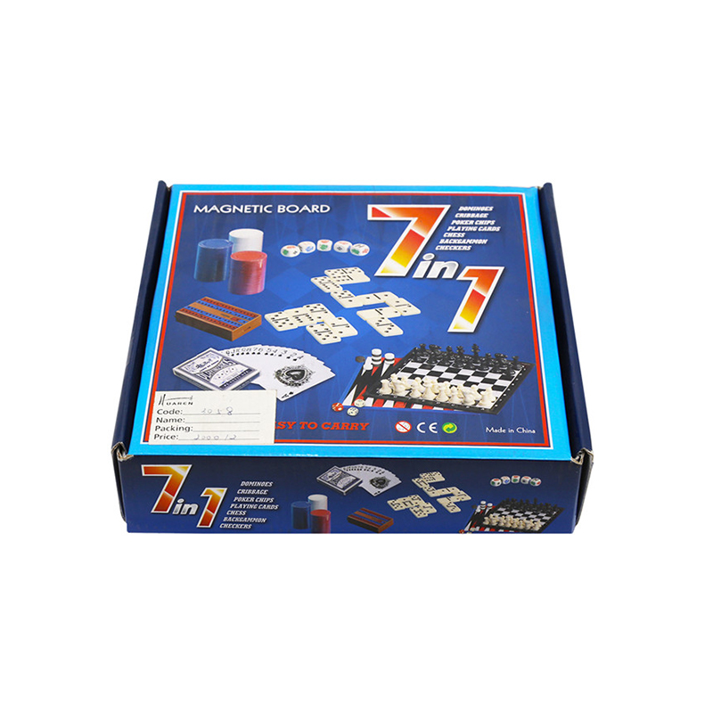 Klasik Çoklu Oyun Seti - Satranç, Domino, Poker ve Dama Kombinasyonu