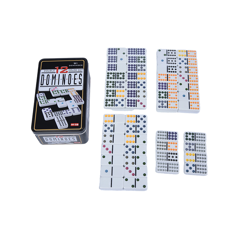 Ahşap Teşhir Standı - Koleksiyonluk Sanat Seti Renkli Domino Seti