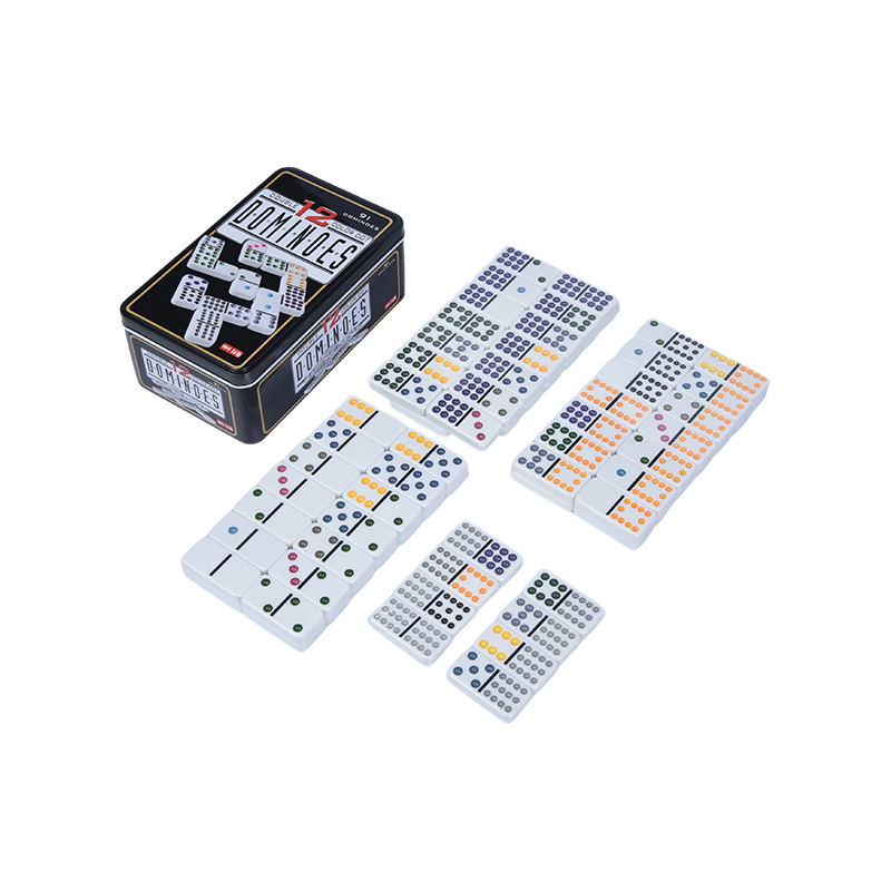 Ahşap Teşhir Standı - Koleksiyonluk Sanat Seti Renkli Domino Seti